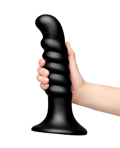 Buy b-Vibe Krush 9.5 Inch Curved & Ribbed XXL Dildo with Suction Cup