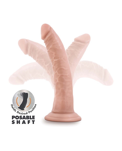 Blush Dr. Skin Plus 7" Posable Dildo - Vanilla for sale