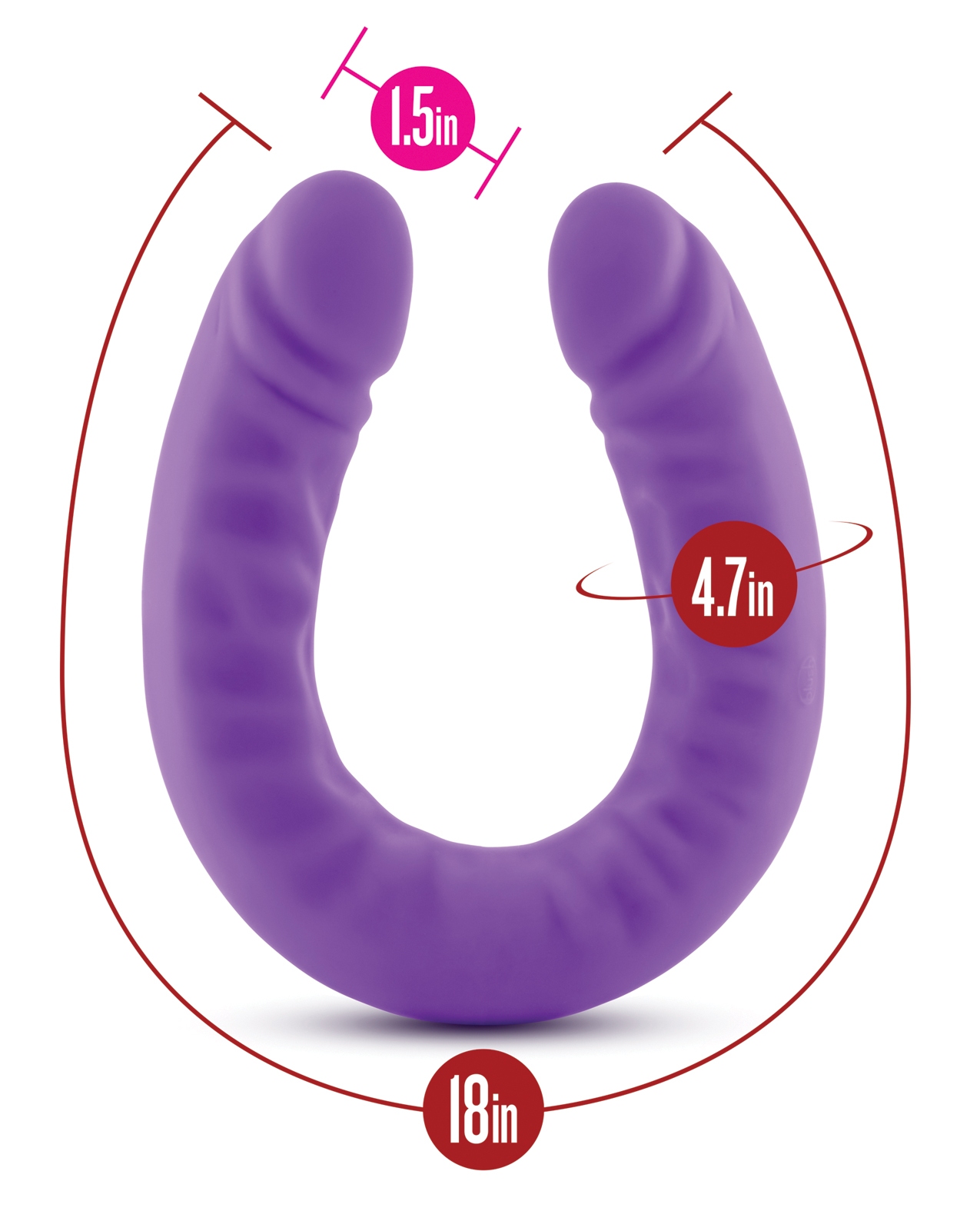 Shop Blush Ruse 18" Slim Double Dong - Purple