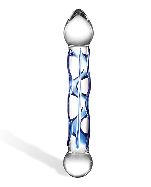 Order Glas 6.5" Tip Textured Glass Dildo online