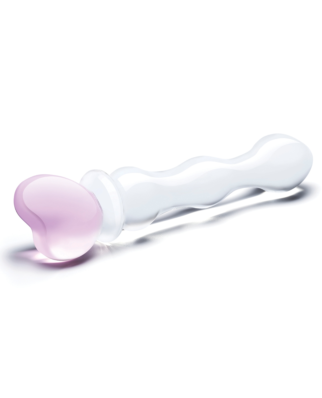 Glas 8" Sweetheart Glass Dildo - Pink/Clear for sale
