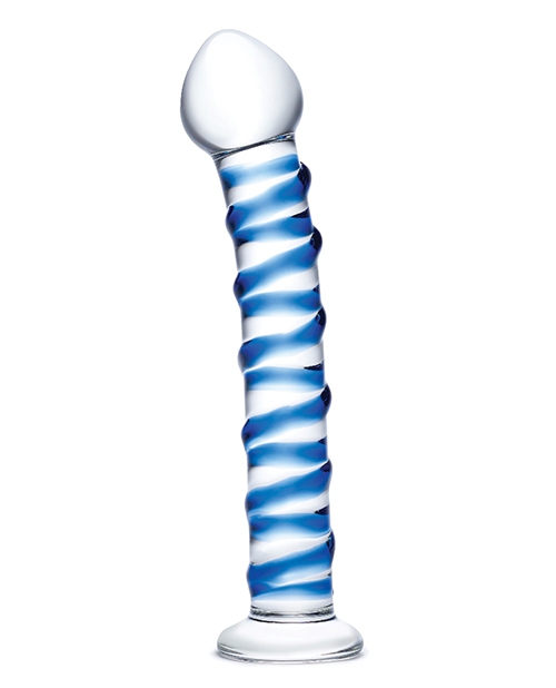 Order Glas Spiral Glass Dildo - Blue online