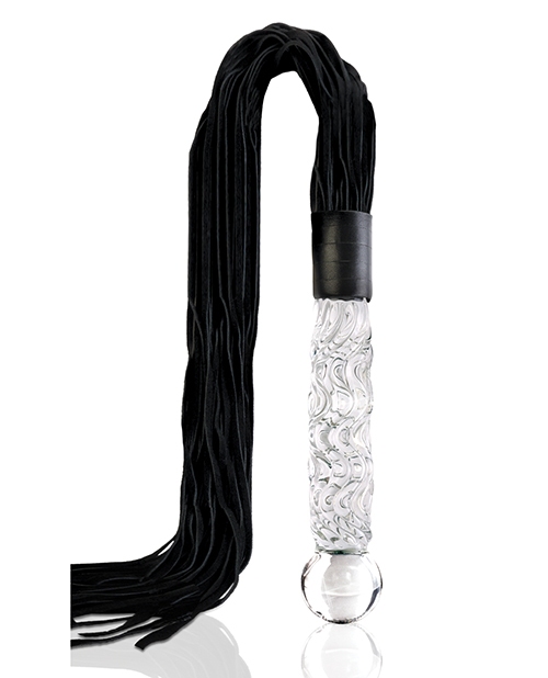 Icicles No. 38 Hand Blown Glass Handled Whip - Clear for sale
