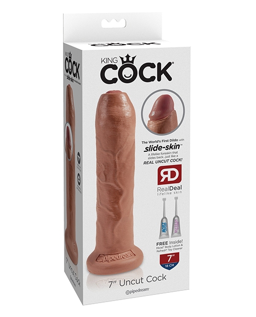 Shop King Cock 7" Uncut Dildo - Tan online