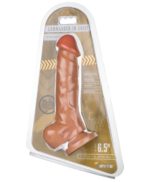 Shop Major Dick Straight w/Balls & Suction Cup Commander in Chief - Vanilla online