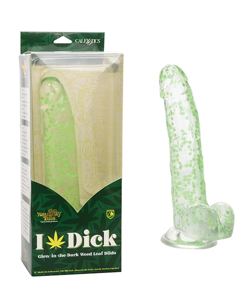 Shop Naughty Bits I Leaf Dick Glow In The Dark Weed Leaf Dildo online