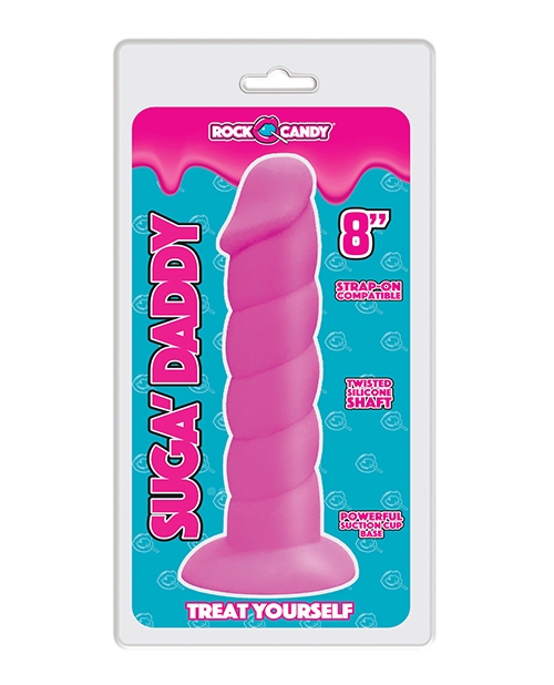 Shop Rock Candy Suga Daddy 8" Silicone Dildo - Pink online