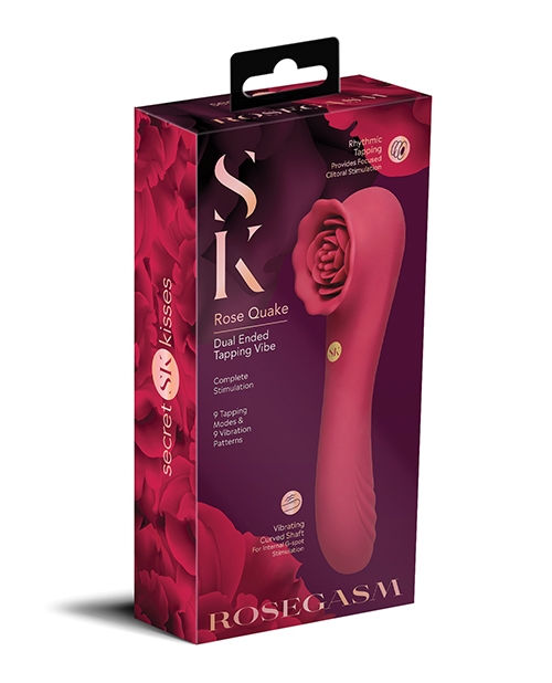 Shop Secret Kisses Rosegasm Rose Quake Dual Ended Tapping Vibe online