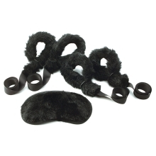 Sex Kitten Five Piece Faux Mink Fur Love Bond Kit luxury blindfold for adult sensory play