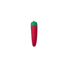 Emojibator vibrator Chili Pepper USB shown in hand for scale
