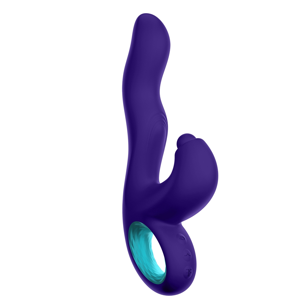 Angled view of the Purple Femme Funn vibrator designed for intimate use
