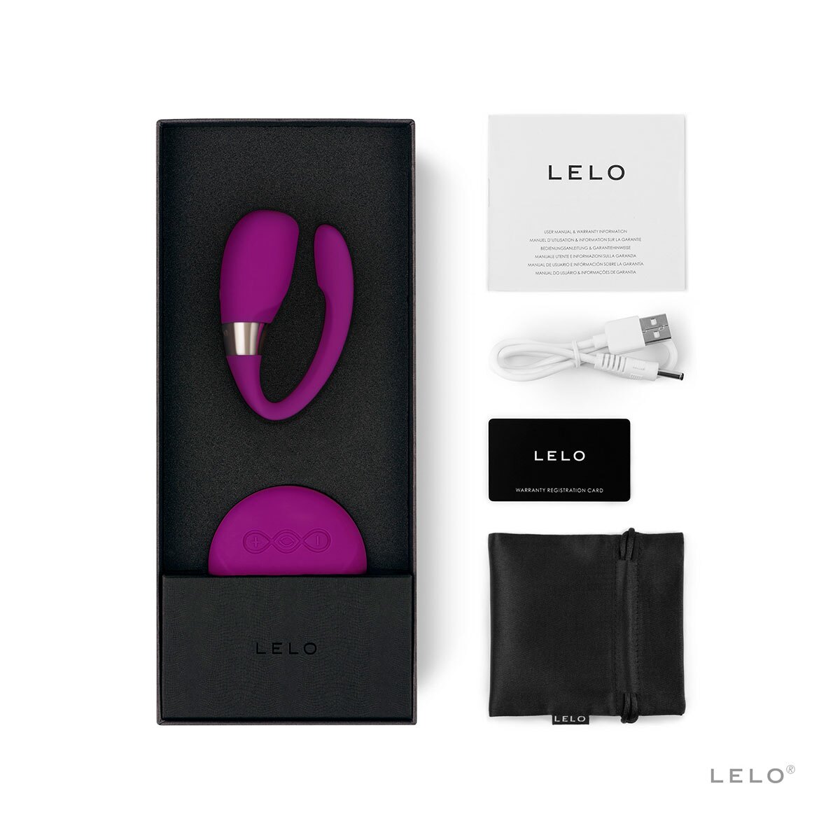 Close-up of the  LELO vibrator for texture detail
