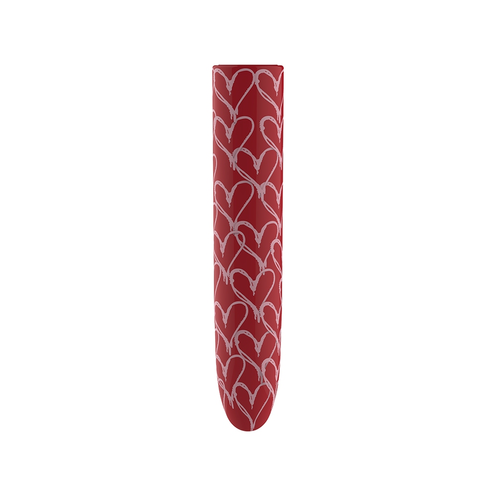 Close-up of the Red Luv Inc vibrator for texture detail