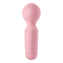 Light Pink Luv Inc vibrator Mini Light shown in hand for scale