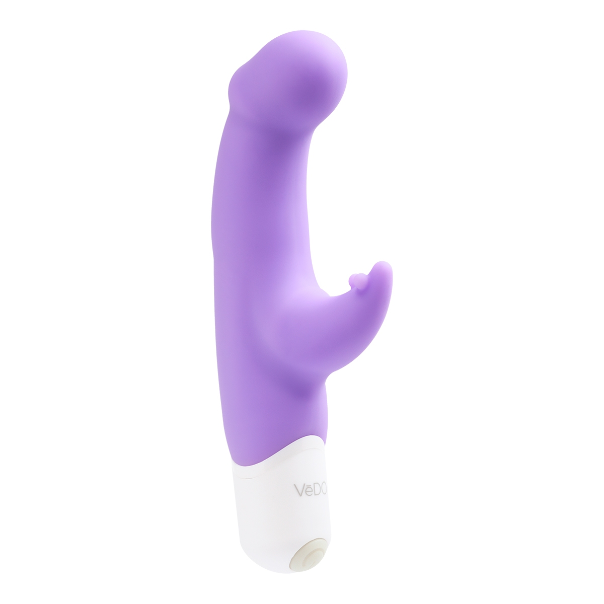 Angled view of the Lavender VeDO vibrator designed for intimate use