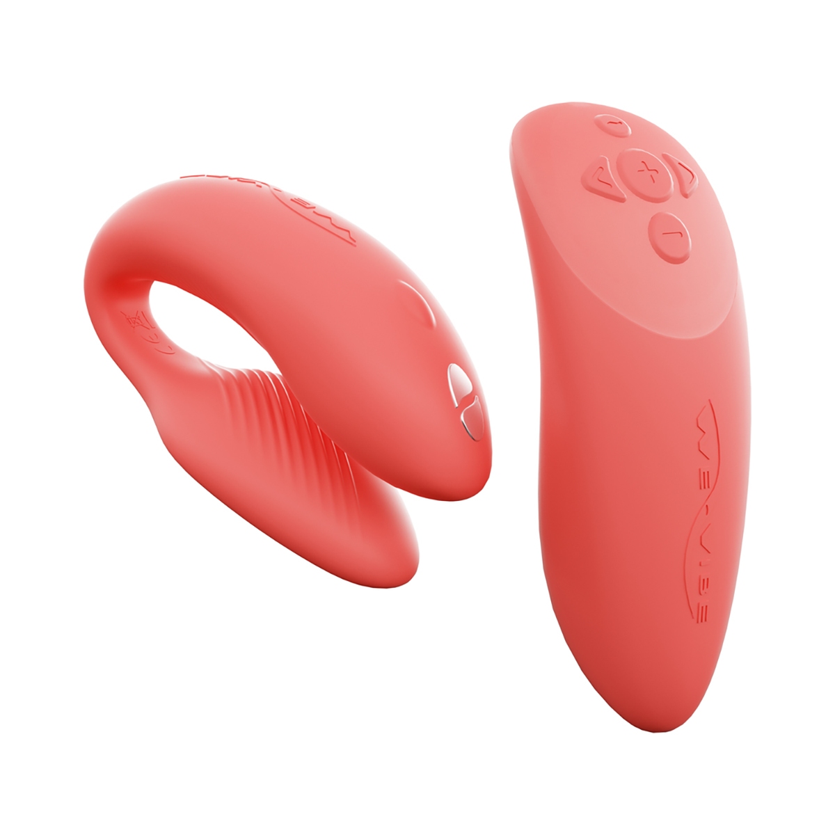 Fully assembled Coral We-Vibe vibrator with smooth exterior