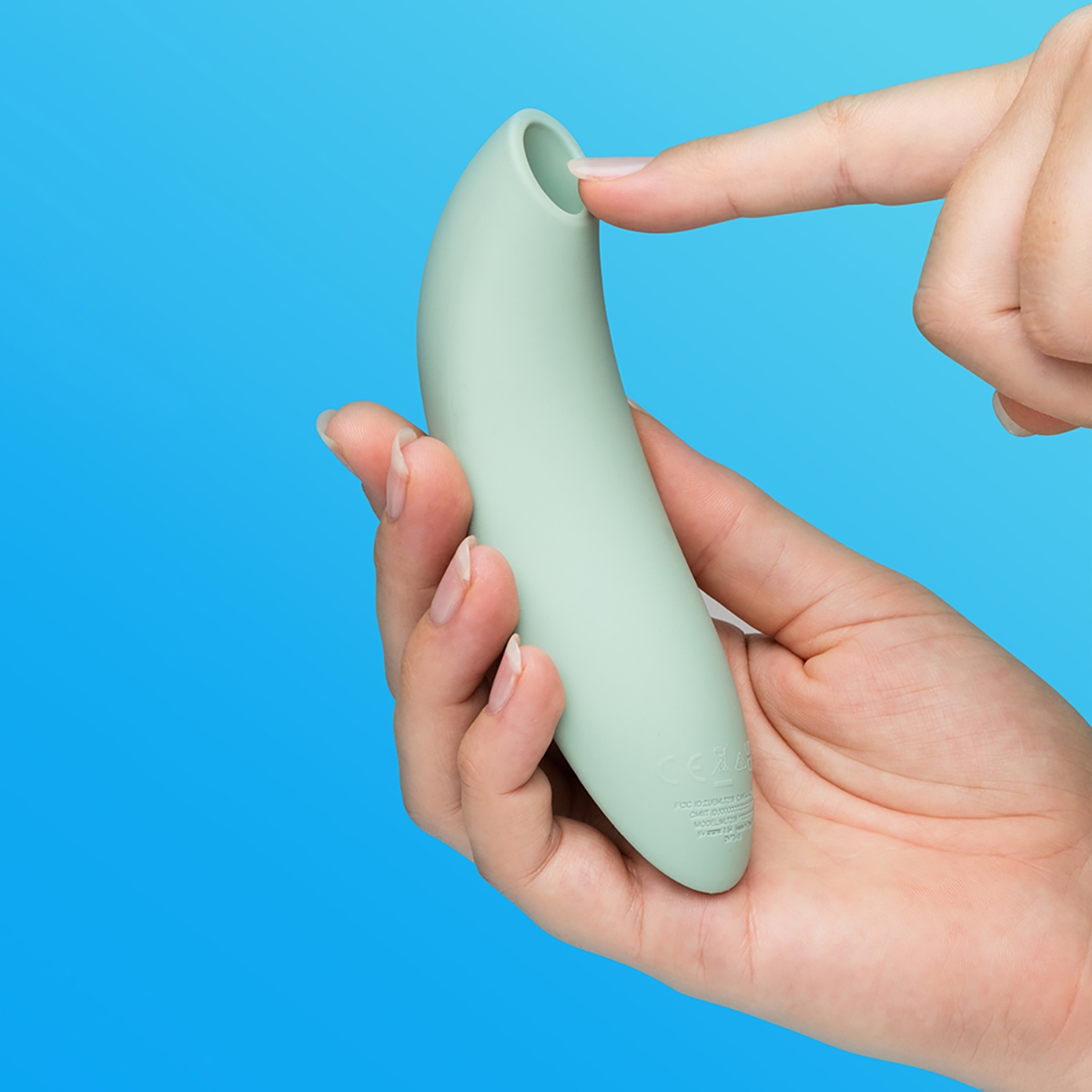 Fully assembled  We-Vibe vibrator with smooth exterior