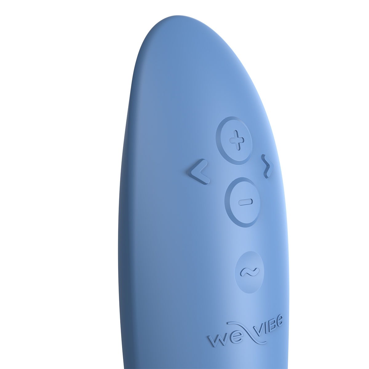 Angled view of the Blue We-Vibe vibrator designed for intimate use