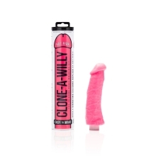 Dildo by Clone-A-Willy in Hot Pink Magenta Fuchsia shown for use by Her or Him
