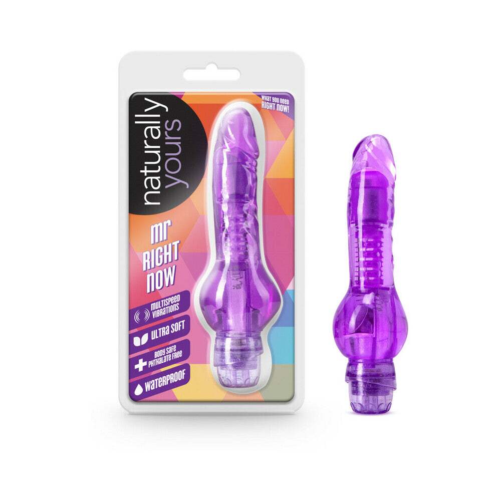 6.5 inch Dildo by Blush in Purple shown for use by Her or Him