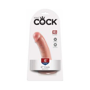 6 inch Dildo Pipedream Vanilla Ivory Beige King Cock Cock Realistic With Suction Cup Beige