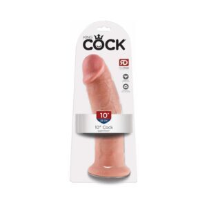 10 inch Dildo Pipedream Vanilla Ivory Beige King Cock Cock Realistic With Suction Cup Beige