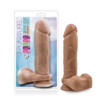 9.5 inch Dildo by Blush in Tan Light Brown Mocha shown for use by Her or Him