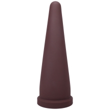 Dildo by Tantus in Wine Red Burgundy shown for use by Her or Him