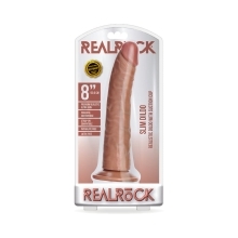 8 inch Dildo by Shots in Tan Light Brown Mocha shown for use by Her or Him