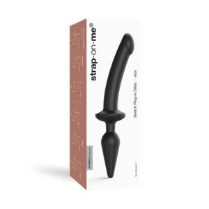 Dildo Lovely Planet Black Strap On Me Hybrid Collection Switch Plug In Realistic Dual Ended Large