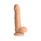 7 inch Dildo by Curve Novelties in Vanilla Ivory Beige shown for use by Her or Him