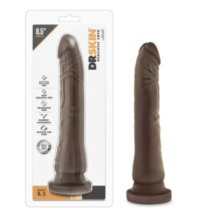 8.5 inch Dildo Blush Dark Brown Dr Skin Basic 8 5 Realistic