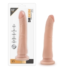 8.5 inch Dildo by Blush in Vanilla Ivory Beige shown for use by Her or Him