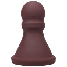 Dildo by Tantus in Wine Red Burgundy shown for use by Her or Him