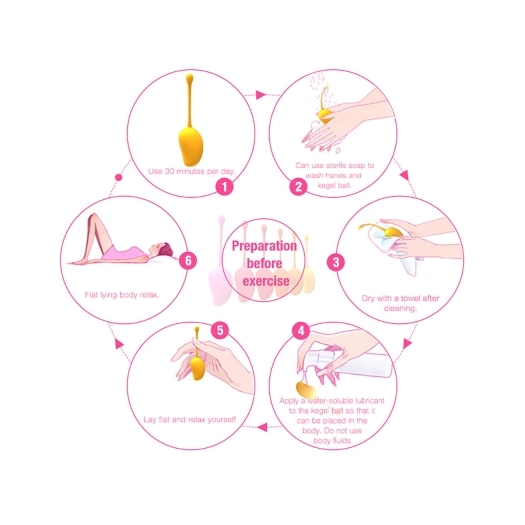 Buy Mango Tropical 6pc Kegel Set kegel exercise device for pelvic floor muscle strengthening.