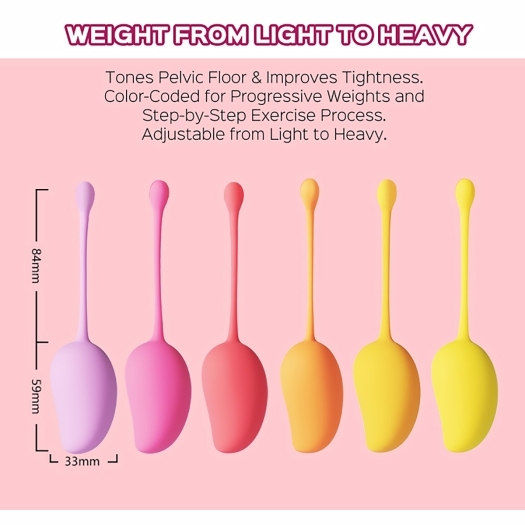 Buy Mango Tropical 6pc Kegel Set kegel exercise device for pelvic floor muscle strengthening.