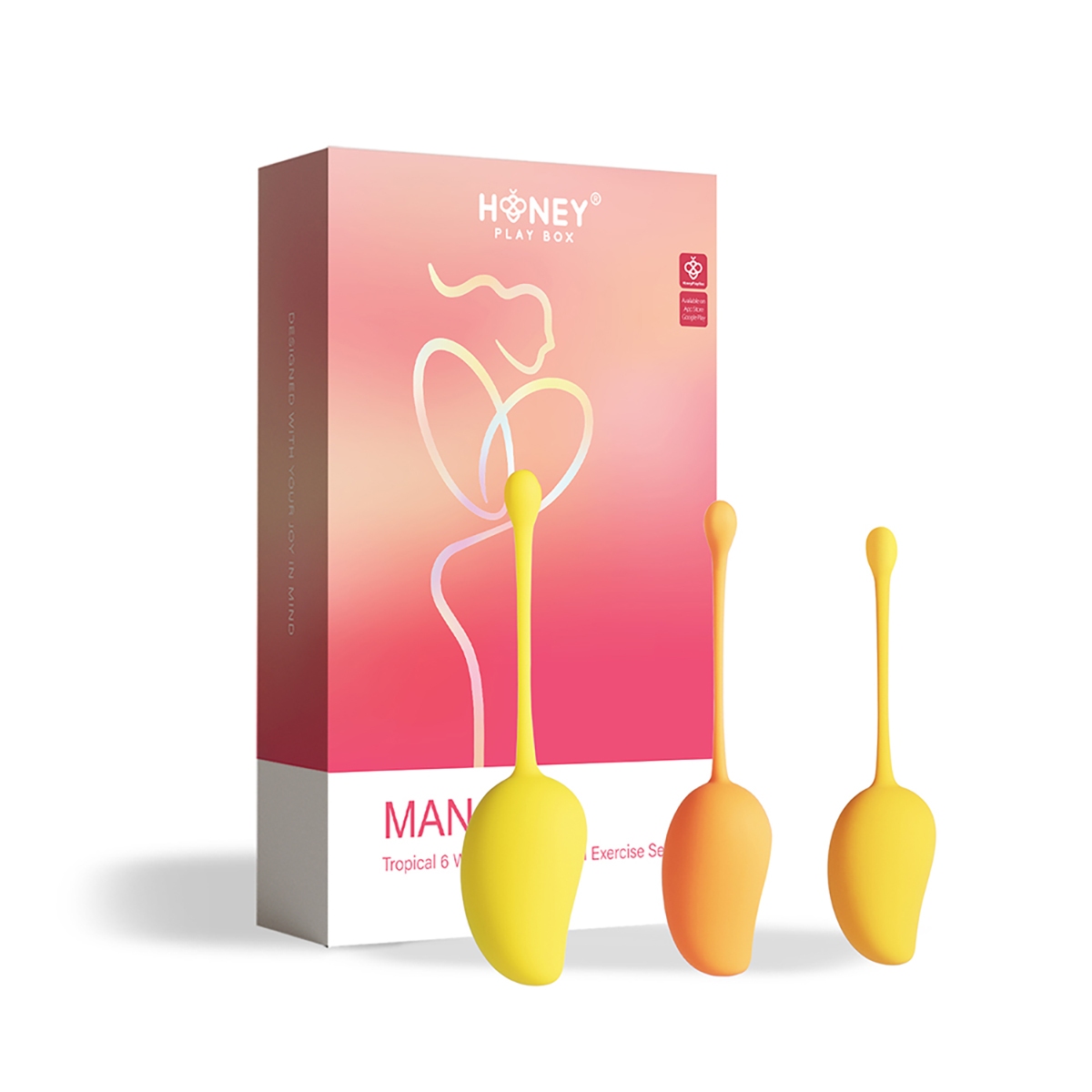 Buy Mango Tropical 6pc Kegel Set kegel exercise device for pelvic floor muscle strengthening.
