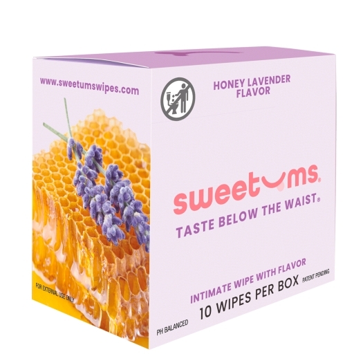 Sweetums Intimate Wipes Honey Lavender Flavor intimate cleansers and personal cleansing care by Sweetums.