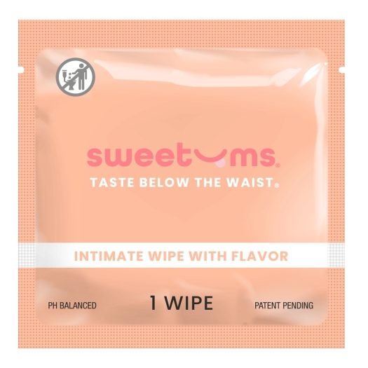 Sweetums Intimate Wipes Mango Flavor intimate cleansers and personal cleansing care by Sweetums.