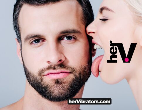 Woman giving a blow job with gentle lips and light suction to her partner