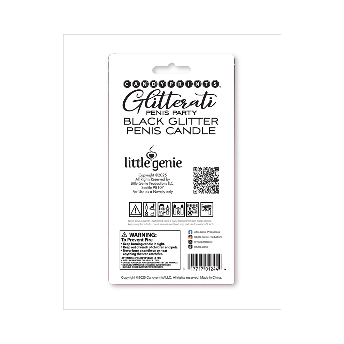 Buy  Black Glitter Penis Candle book for her.