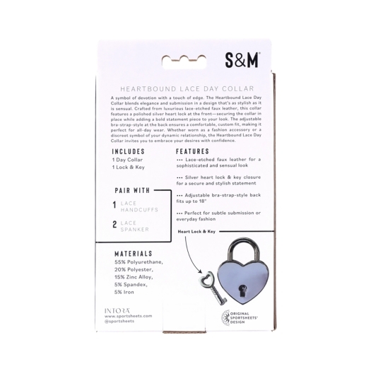 Buy  Sportsheets S&M Heartbound Lace Day Collar book for her.