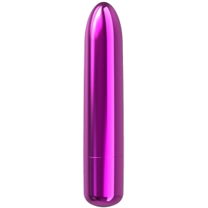 Purple BMS vibrator Point shown in hand for scale