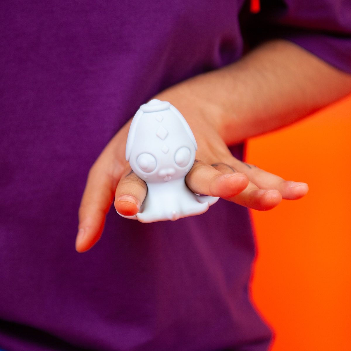 Close-up of the  Cute Little Fuckers vibrator for texture detail