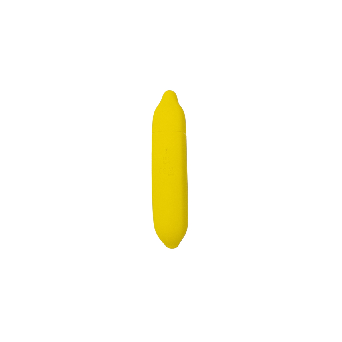Emojibator vibrator Banana USB shown in hand for scale