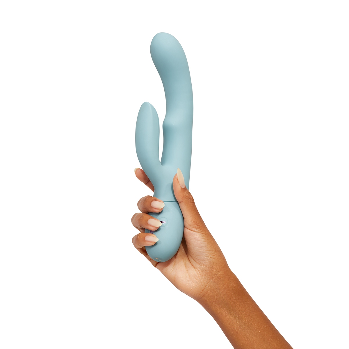 Close-up of the Light Blue Femme Funn vibrator for texture detail
