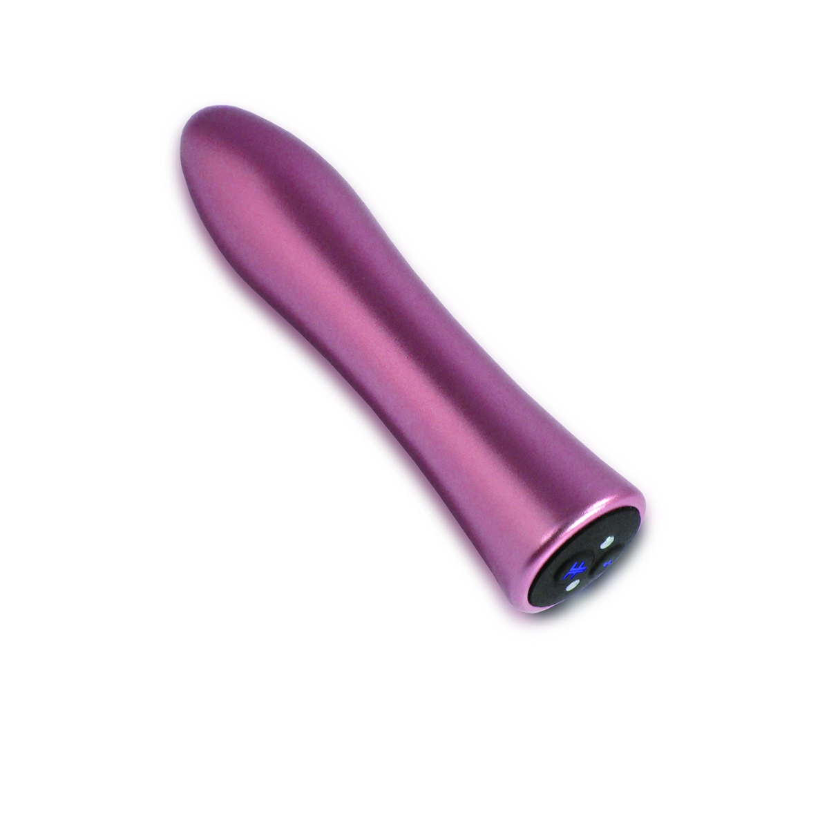 Angled view of the Rose Gold Femme Funn vibrator designed for intimate use