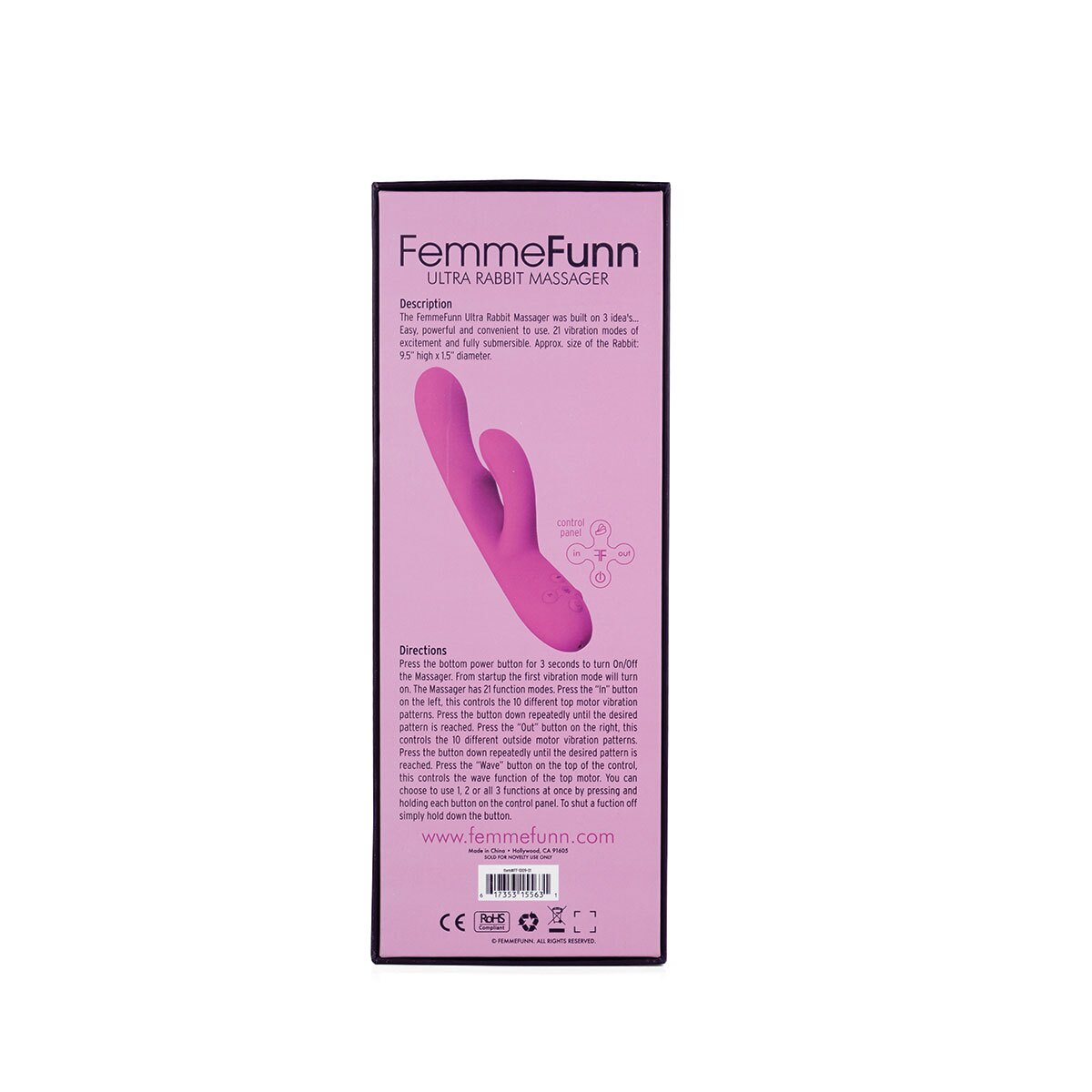 Fully assembled Pink Femme Funn vibrator with smooth exterior