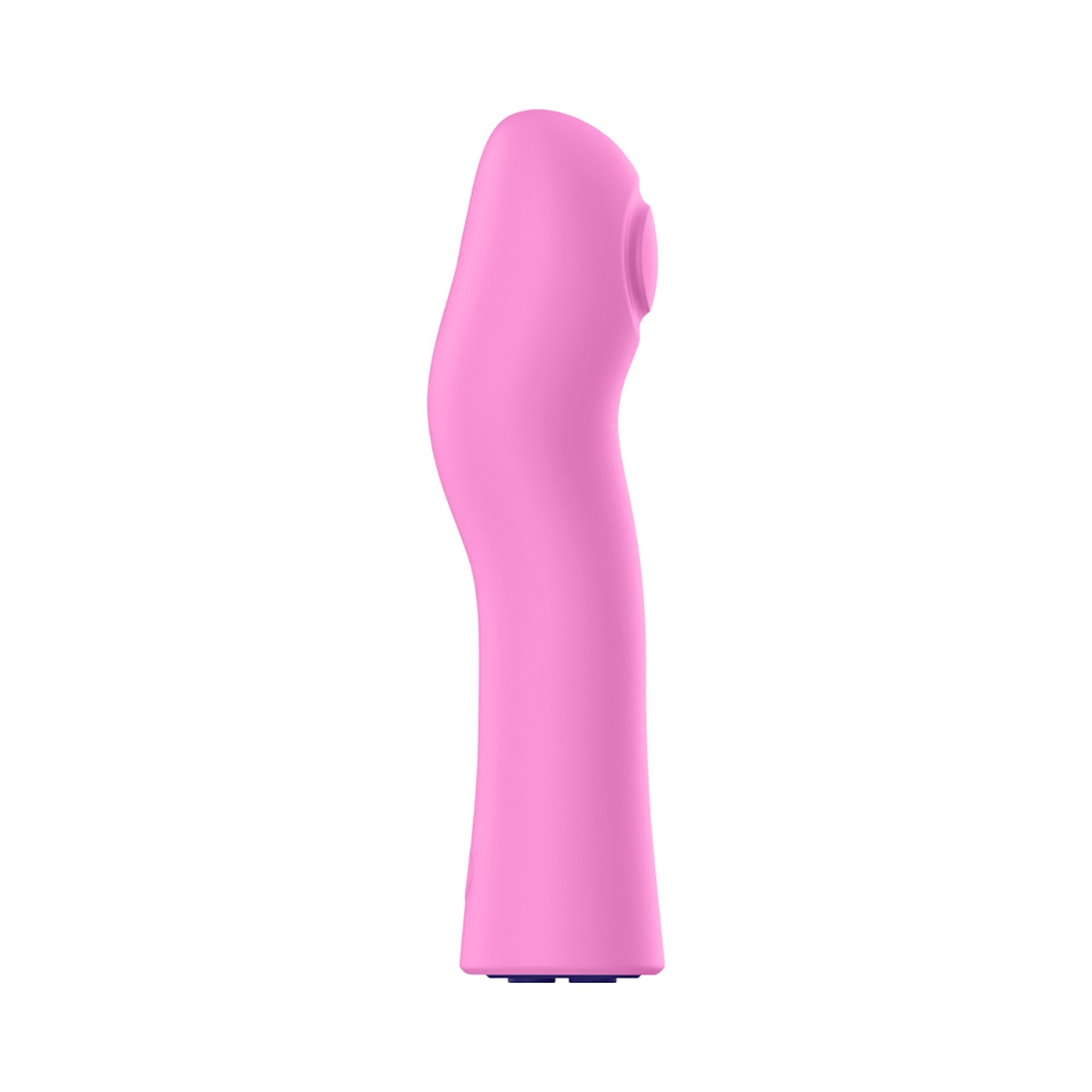 Pink Femme Funn vibrator FemmeFunn Hana Thumping shown in hand for scale