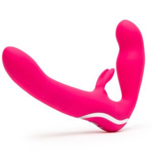 Pink Happy Rabbit Vibrator Strapless Strap-On